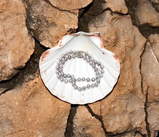 6-7mm AA+ Grey Freshwater Pearl Bracelet